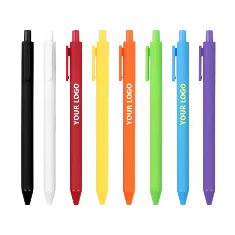 Жеке логотип жарнамалық қалам Пластикалық Press Ballpoint Pens