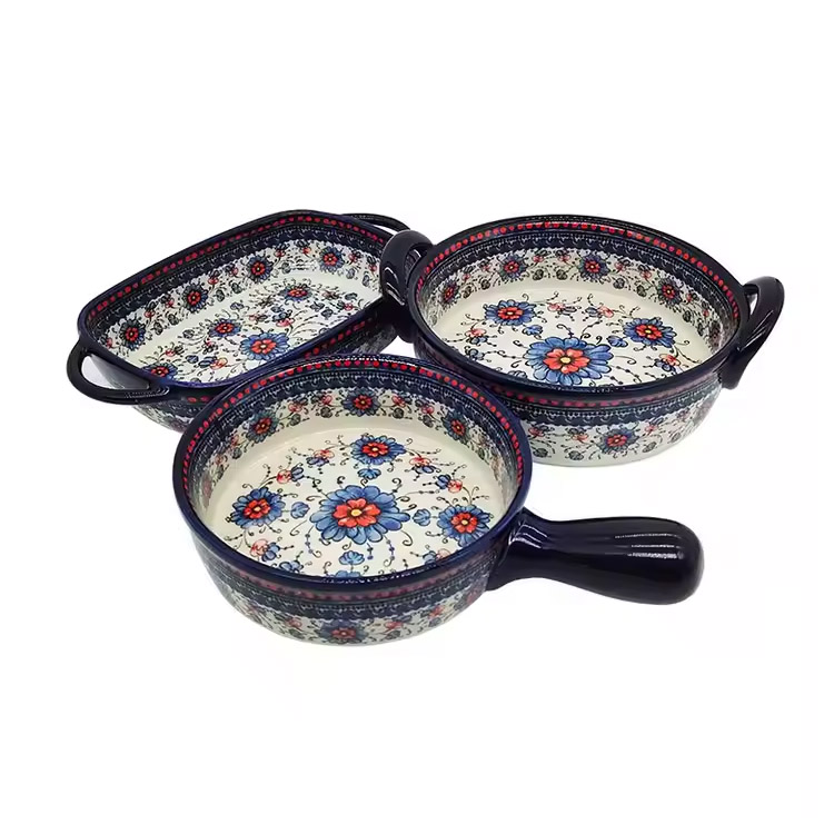 Custom Vintage басып шығару Қызғылт түске арналған фарфор табақ