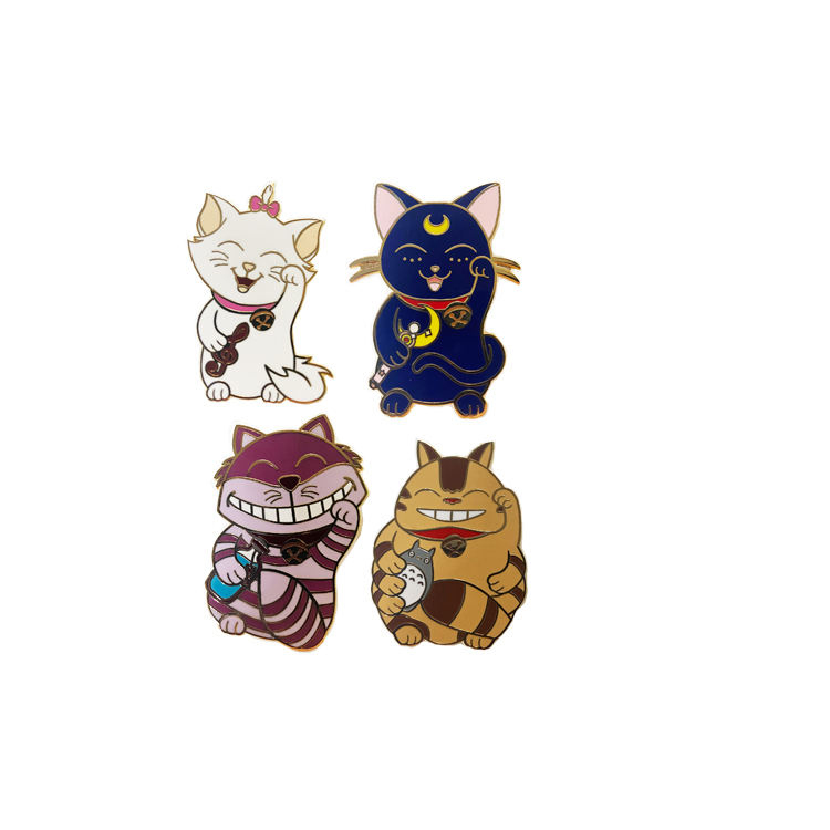 Алтын жалатылған Gold Plated Hand Enamel мультфильм магниттік магниттік пин