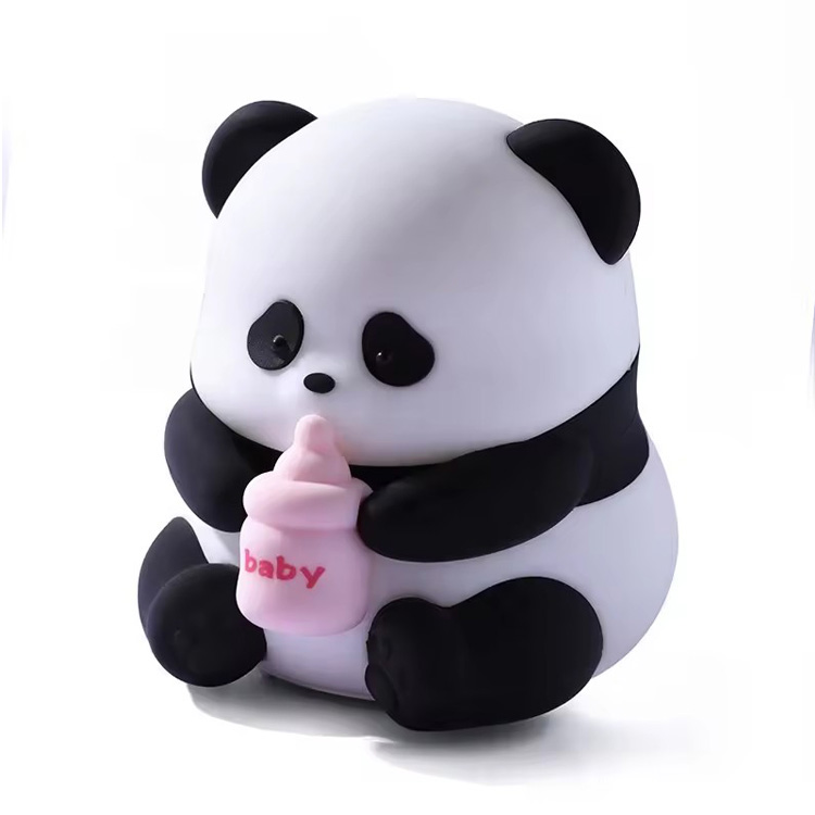 Panda Baby түнгі шамдары Сүйкімді жануардың силиконды үстел шамы