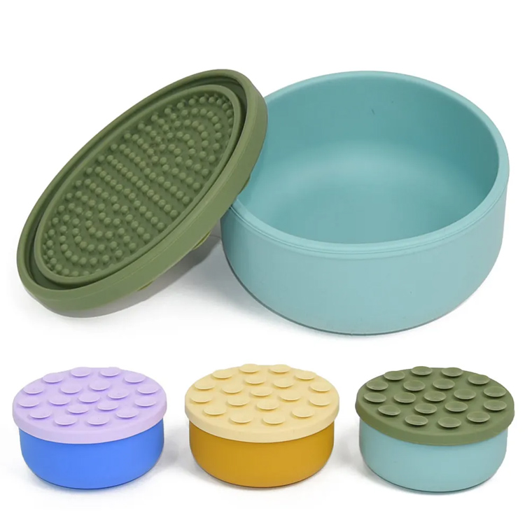Портативті ит кубогы көп түстер Silicone баяу Баяу итбақтағыш